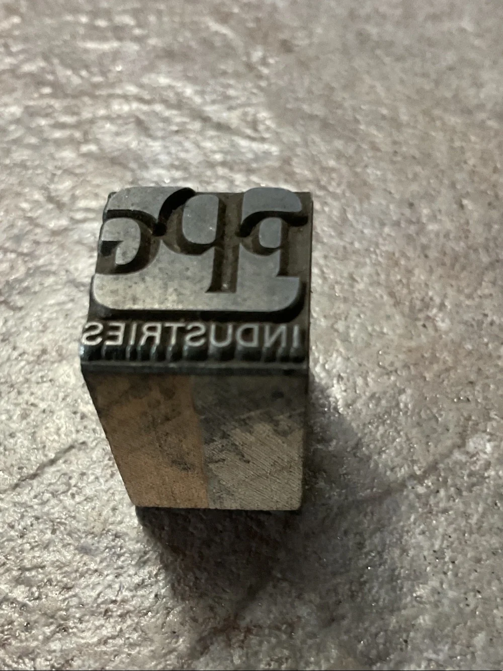 Vintage Letterpress Metal Type Block - 'bbc' Logo
